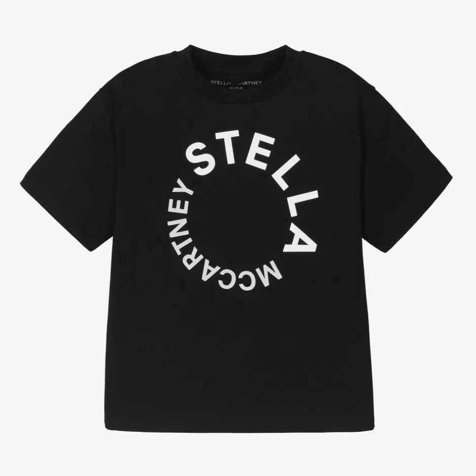 Stella McCartney Kids Black Organic Cotton T-Shirt Best
