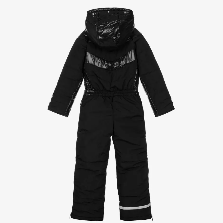 Pilguni Black Padded Hooded Snowsuit Discount