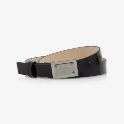 Dolce amp; Gabbana Black Patent Leather Belt New