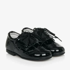 Childrens Classics Black Patent Leather Brogues Clearance