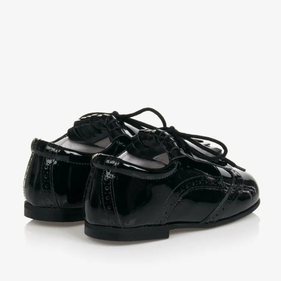 Childrens Classics Black Patent Leather Brogues Clearance