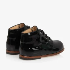 Tartine et Chocolat Black Patent Leather First Walker Boots Outlet