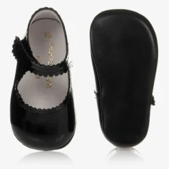 Early Days Black Patent Pre-Walker Shoes