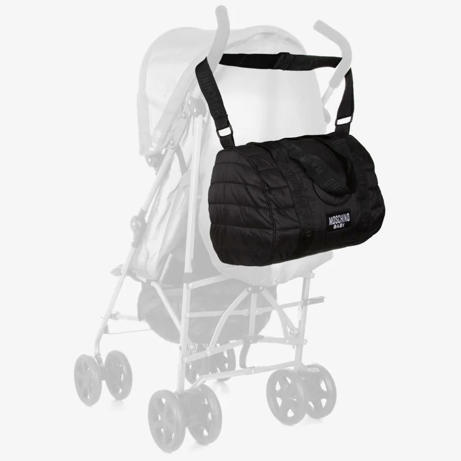 Moschino Baby Black Quilted Changing Bag (34cm) Hot