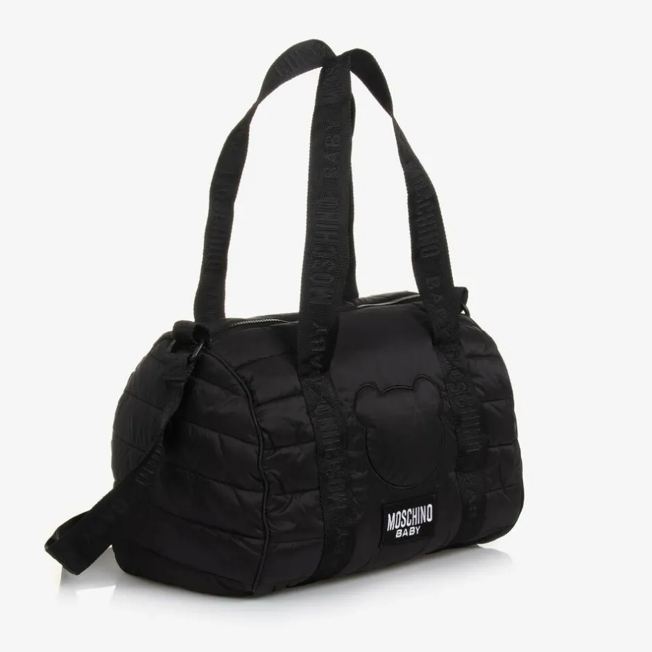 Moschino Baby Black Quilted Changing Bag (34cm) Hot