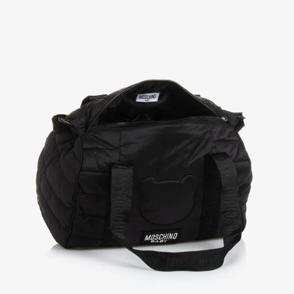 Moschino Baby Black Quilted Changing Bag (34cm) Hot