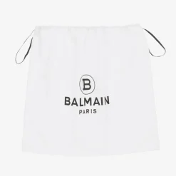 Balmain Black Ribbed Wool Scarf Discount