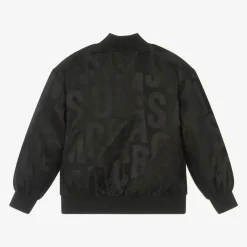 MARC JACOBS Black Satin Bomber Jacket Discount
