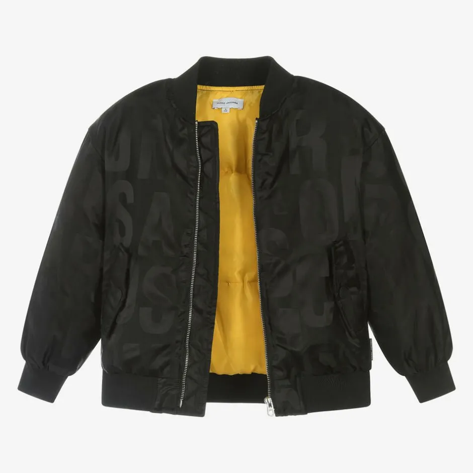 MARC JACOBS Black Satin Bomber Jacket Discount