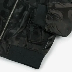 MARC JACOBS Black Satin Bomber Jacket Discount