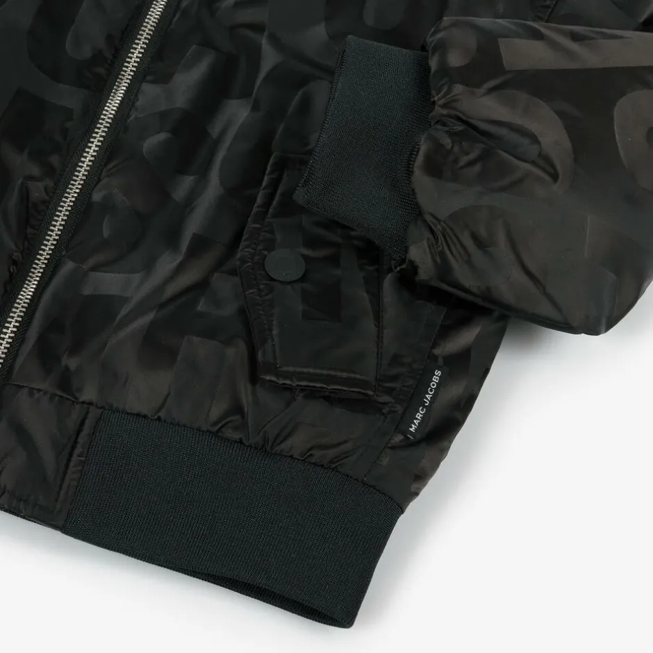 MARC JACOBS Black Satin Bomber Jacket Discount