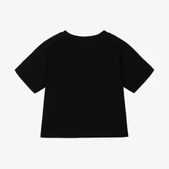 Burberry Black Script Logo Cotton Baby T-Shirt Sale