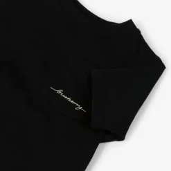 Burberry Black Script Logo Cotton Baby T-Shirt Sale