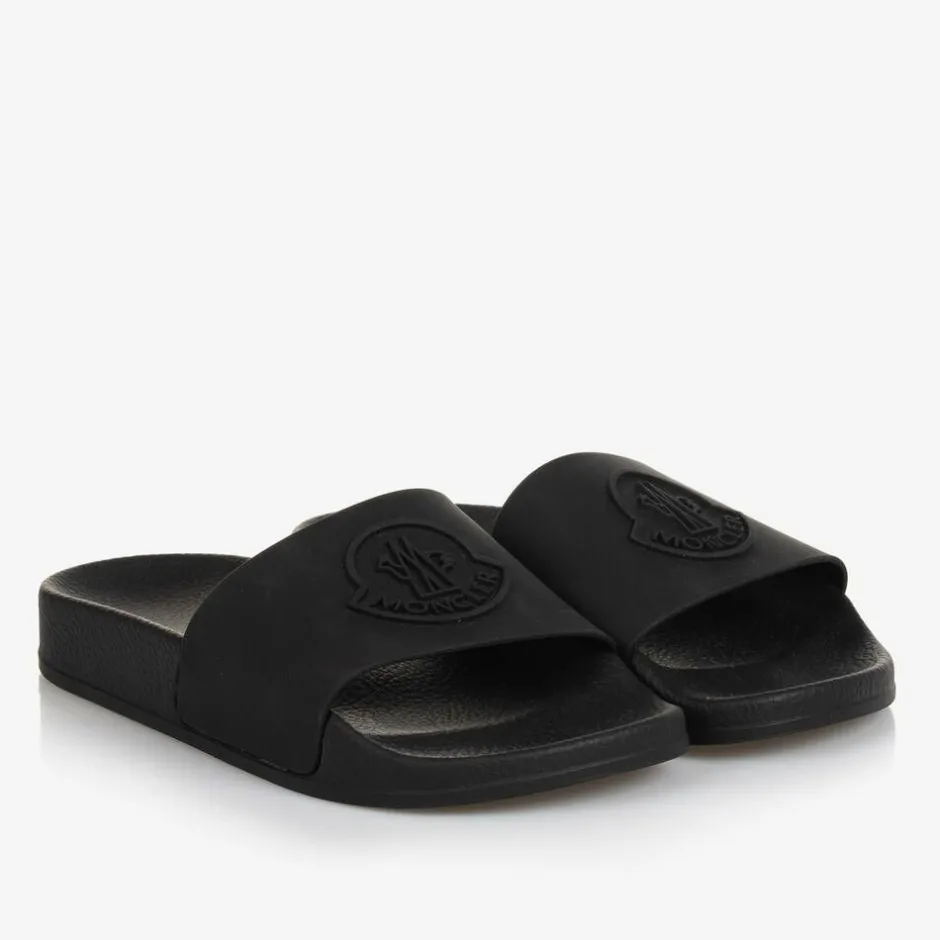 Moncler Enfant Black Sliders Clearance