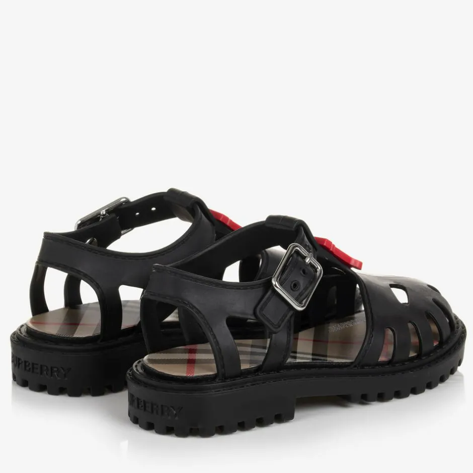 Burberry Black TB Monogram Jelly Shoes Best