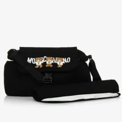 Moschino Baby Black Teddy Bear Logo Changing Bag (30cm) Online