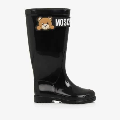 Moschino Black Teddy Bear Rain Boots Clearance