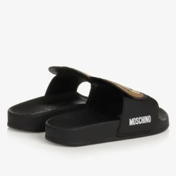 Moschino Black Teddy Bear Sliders