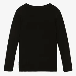 Joha Black Thermal Merino Wool & Silk Top Clearance