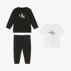 Calvin Klein Black Tracksuit Gift Set Discount