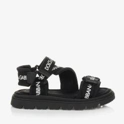 Dolce amp; Gabbana Black Velcro Strap Sandals Best