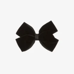 Bowtique London Velvet Bow Hair Clip (11cm) Black