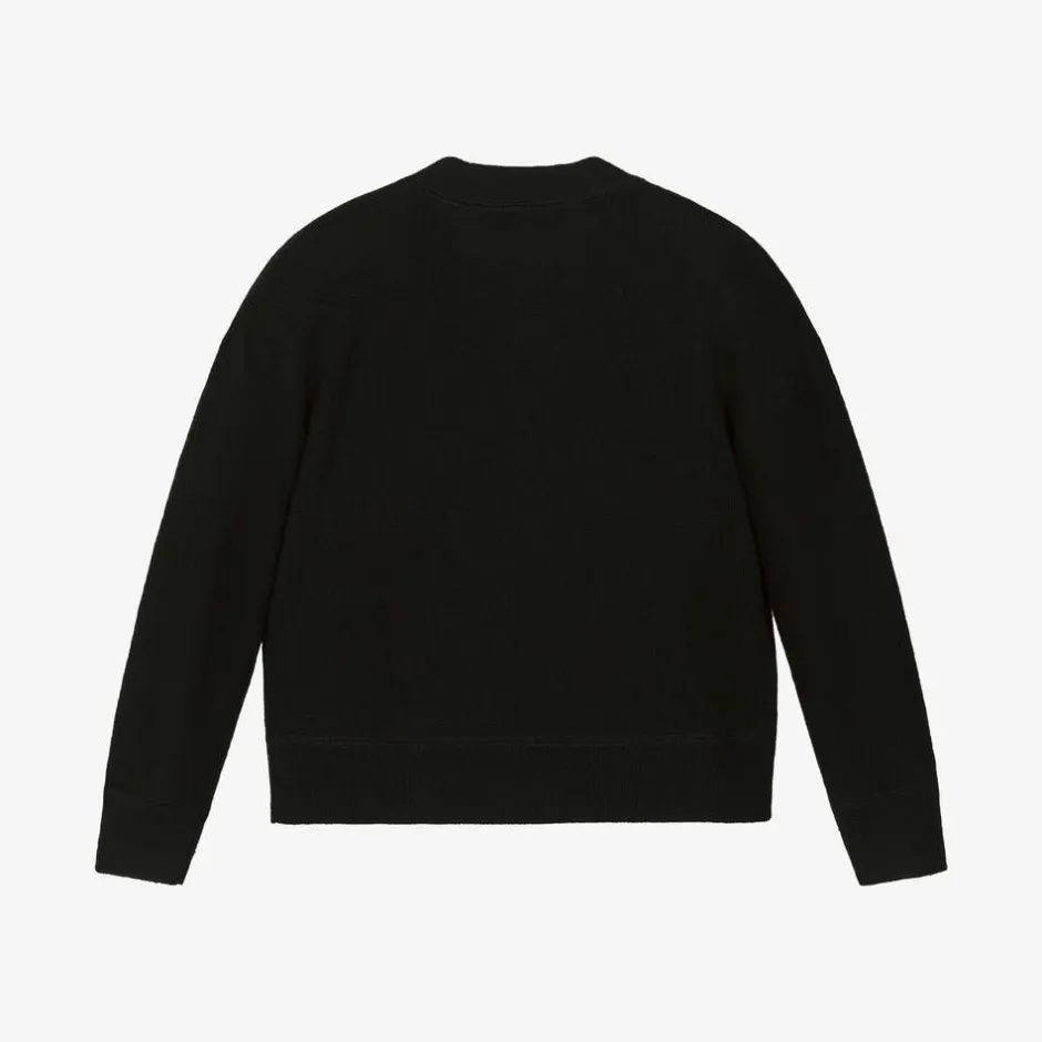 Burberry Black Wool Knit Baby Cardigan