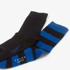 Falke Blue & Black Cotton Socks (2 Pack) Best
