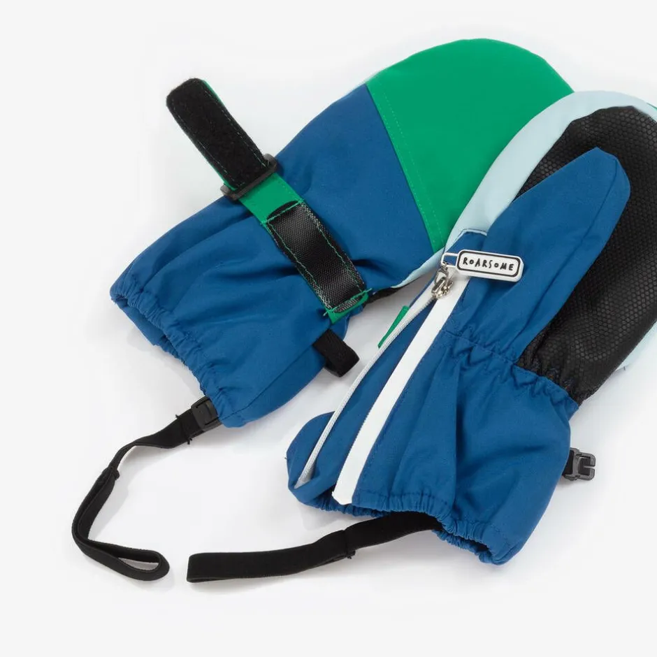 Roarsome Blue & Green Ski Mittens Sale