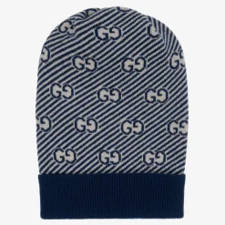 Gucci Blue & Ivory GG Wool Hat Discount