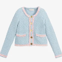 Angels Face & Pink Knitted Jacket Blue Sale