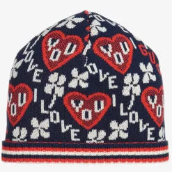 Gucci Blue & Red GG Baby Hat Discount