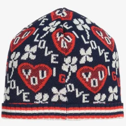 Gucci Blue & Red GG Baby Hat Discount