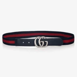 Gucci Blue & Red GG Web Belt New