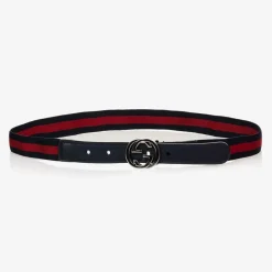 Gucci Blue & Red Web GG Belt New