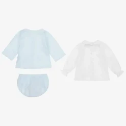 Babidu Blue & White Shorts Set