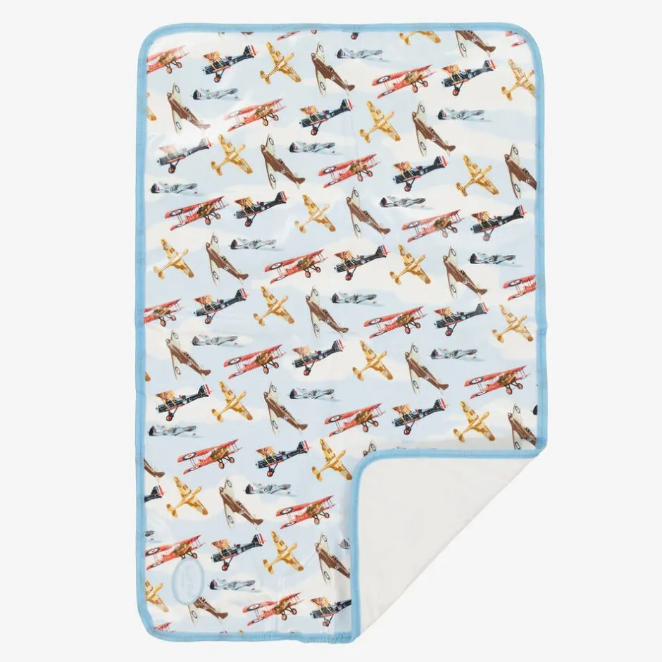 Powell Craft Blue Aeroplane Baby Changing Bag (36cm) Hot