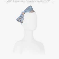 Angels Face Blue & Gold Jacquard Hairband Outlet