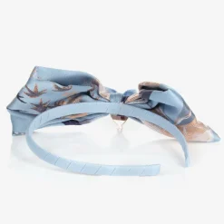 Angels Face Blue & Gold Jacquard Hairband Outlet