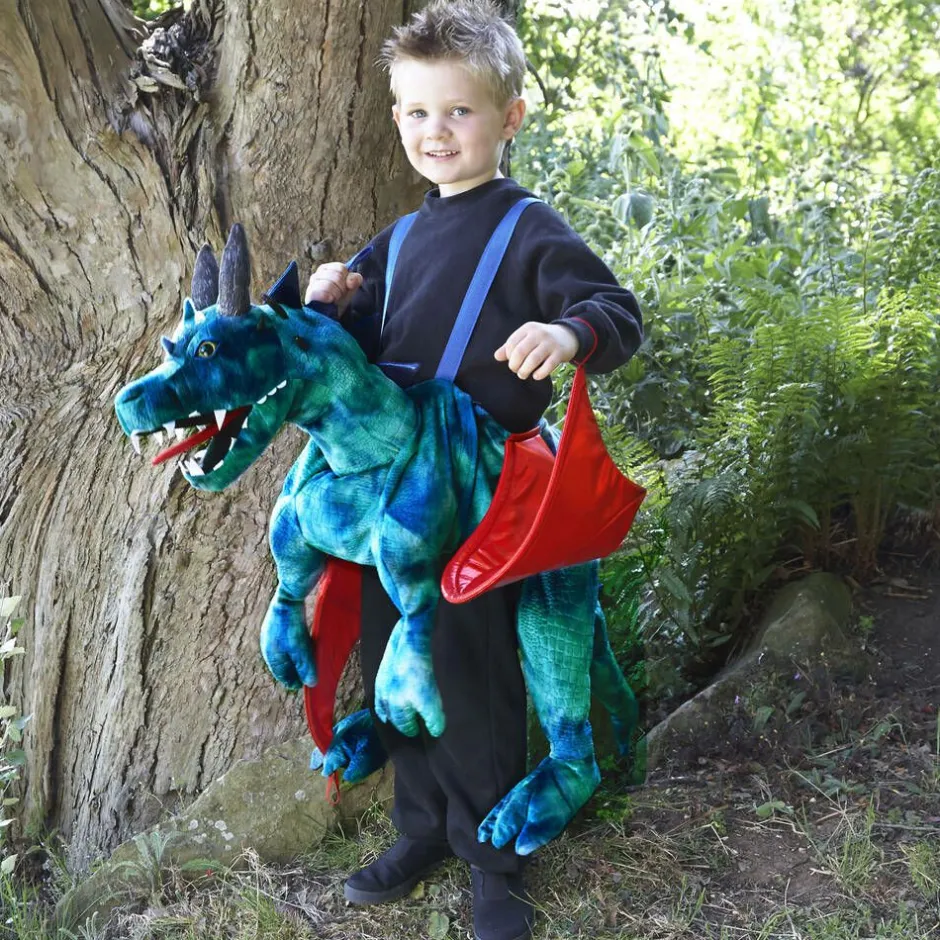 Dress Up by Design Blue & Green Dragon Costume with Red Wings Discount
