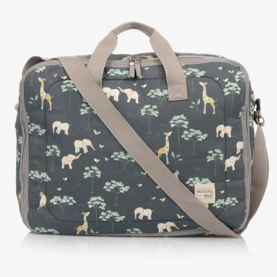 Pasito a Pasito Walking Mum Blue & Grey Jungle Print Suitcase (49cm) Clearance