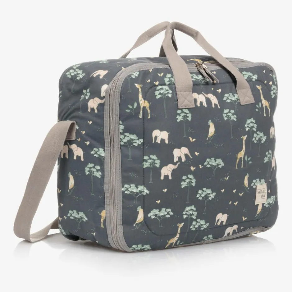 Pasito a Pasito Walking Mum Blue & Grey Jungle Print Suitcase (49cm) Clearance