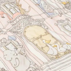 Atelier Choux Paris Blue & Pink Organic Cotton Reversible Duvet (132cm) Online