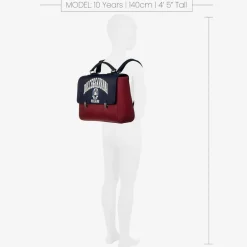 Dolce amp; Gabbana Blue & Red Satchel Backpack (34cm) Hot