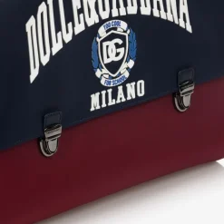 Dolce amp; Gabbana Blue & Red Satchel Backpack (34cm) Hot