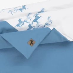 Sofija Blue & White Cotton Padded Blanket (88cm)