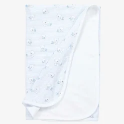 Kissy Kissy Blue Beary Best Friends Pima Cotton Blanket (73cm)