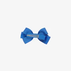 Peach Ribbons Blue Bow Hair Clip (7cm) Sale