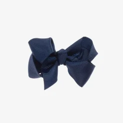 Bowtique London Blue Bow Hair Clip (7cm) Navy Clearance