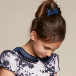 Bowtique London Blue Bow Hair Clip (7cm) Navy Clearance